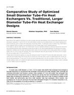 LV-17-C081 — Comparative Study of Optimized Small-Diameter Tube-Fin Heat Exchangers versus Traditional, Larger-Diameter Tube-Fin Heat Exchanger Designs