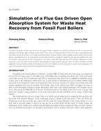 LV-17-C013 — Simulation of a Flue-Gas-Driven Open Absorption System for Waste Heat Recovery from Fossil Fuel Boilers