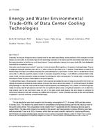 LV-17-C004 — Energy and Water Environmental Trade-Offs of Data Center Cooling Technologies
