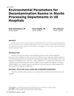 LV-17-C011 — Environmental Parameters for Decontamination Rooms in Sterile Processing Departments in U.S. Hospitals