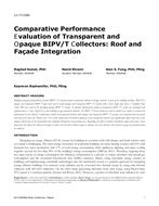LV-17-C050 — Comparative Performance Evaluation of Transparent and Opaque BIPV/T Collectors: Roof and Facade Integration