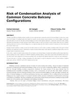 LV-17-C063 — Risk of Condensation Analysis of Common Concrete Balcony Configurations