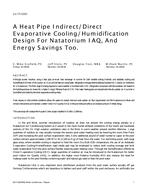 LV-17-C031 — A Heat Pipe Indirect/Direct Evaporative Cooling/Humidification Design for Natatorium IAQ, and Energy Savings Too