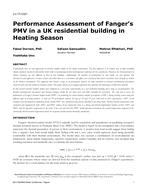 LV-17-C021 — Performance Assessment of Fanger's PMV in a UK Residential Building in Heating Season