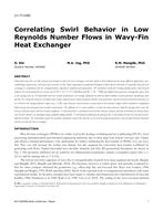 LV-17-C082 — Correlating Swirl Behavior in Low-Reynolds-Number Flows in Wavy-Fin Heat Exchanger