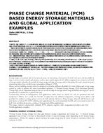 Phase Change Material (PCM) Based Energy Storage Materials And Global Application Examples