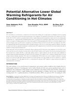 Potential Alternative Lower Global Warming Refrigerants for Air Conditioning in Hot Climates