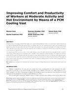 Improving Comfort and Productivity of Workers at Moderate Activity and Hot Environment by Means of a PCM Cooling Vest
