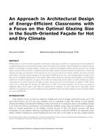 An Approach in Architectural Design of Energy-Efficient Classrooms with a Focus on the Optimal Glazing Size in the South-Oriented Faade for Hot and Dry Climate