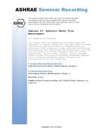 Seminar 03 — Hydronic Water Flow Measurement
