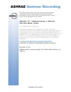 Seminar 53 — Commissioning a Central Chilled Water Plant
