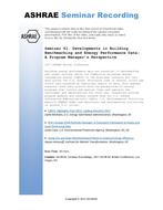 Seminar 61 — Developments in Building Benchmarking and Energy Performance Data: A Program Manager's Perspective