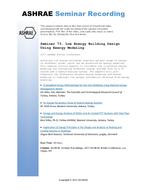 Seminar 73 — Low Energy Building Design Using Exergy Modeling