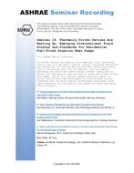Seminar 18 — Thermally Driven Devices Are Heating Up: Emerging International Field Studies and Standards for Residential Fuel-Fired Sorption Heat Pumps