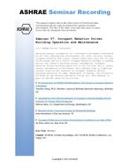 Seminar 57 — Occupant Behavior Driven Building Operation and Maintenance