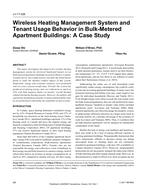 LV-17-026 — Wireless Heating Management System and Tenant Usage Behavior in Bulk-Metered Apartment Buildings: A Case Study