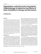 LV-17-021 — Optimization under Economic Uncertainty: A Methodology to Determine the Effects of Solar Variability on Energy and Economics