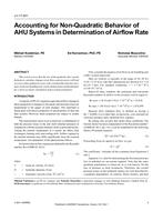 LV-17-001 — Accounting for Non-Quadratic Behavior of AHU Systems in Determination of Airflow Rate
