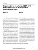 LV-17-017 — Implementation of Advanced DER EPC Business Models in Dormitories in Mannheim/Germany