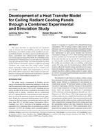 LV-17-009 — Development of a Heat Transfer Model for Ceiling Radiant Cooling Panels through a Combined Experimental and Simulation Study