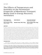 LB-17-C067 — The Effects of Temperature and Humidity on the Permeation Properties of Membrane Transport Media Used in Energy Recovery Ventilators