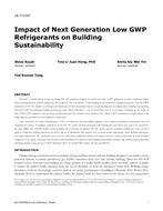 LB-17-C047 — Impact of Next-Generation Low-GWP Refrigerants on Building Sustainability