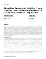 LB-17-C020 — Modelling Residential Building Stock Heating Load Demand-Comparison of Occupancy Models at Large Scale