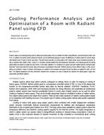 LB-17-C060 — Cooling Performance Analysis and Optimization of a Room with Radiant Panel using CFD