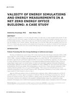 LB-17-C032 — Validity of Energy Simulations and Energy Measurements in a Net Zero Energy Office Building: A Case Study