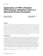 LB-17-C039 — Application of TPRT (Thermal Performance-Response Test) in a Saturated Porous Formation