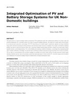 LB-17-C062 — Integrated Optimization of PV and Battery Storage Systems for UK Nondomestic buildings