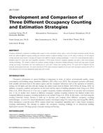 LB-17-C021 — Development and Comparison of Three Different Occupancy Counting and Estimation Strategies