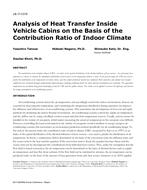 LB-17-C018 — Analysis of Heat Transfer Inside Vehicle Cabins on the Basis of the Contribution Ratio of Indoor Climate