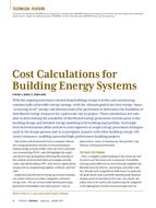 Cost Calculations for Building Energy Systems