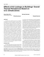 LB-17-008 — Effects of Air Leakage on Buildings' Overall Thermal Resistances Based on U.S. Climate Zones