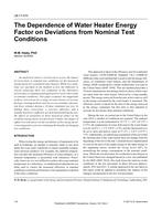 LB-17-010 — The Dependence of Water Heater Energy Factor on Deviations from Nominal Test