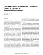 LB-17-011 — Tankless Electric Water Heater Diversified Electrical Demand in Residential Applications