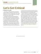 Refrigeration Applications: Let's Get Critical