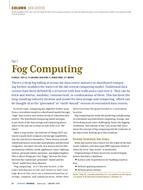 Data Centers: Fog Computing: Part One