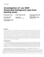 CH-18-C062 — Investigation of Low GWP Flammable Refrigerant Leak from Rooftop Units