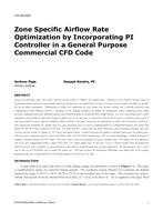 CH-18-C027 — Zone Specific Airflow Rate Optimization by Incorporating PI Controller in a General Purpose Commercial CFD Code