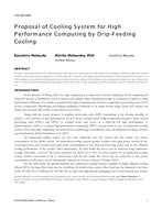 CH-18-C053 — Proposal of Cooling System for High Performance Computing by Drip-Feeding Cooling