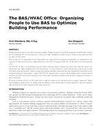CH-18-C016 — The BAS/HVAC Office: Organizing People to Use BAS to Optimize Building Performance