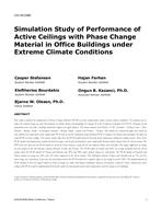 CH-18-C066 — Simulation Study of Performance of Active Ceilings with Phase Change Material in Office Buildings under Extreme Climate Conditions
