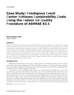 CH-18-C028 — Case Study: Prestigious Event Case Study: Prestigious Event Using the Indoor Air Quality Procedure of ASHRAE 62.1