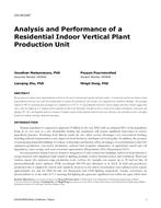 CH-18-C047 — Analysis and Performance of a Residential Indoor Vertical Plant Production Unit