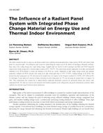 CH-18-C067 — The Influence of a Radiant Panel System with Integrated Phase Change Material on Energy Use and Thermal Indoor Environment