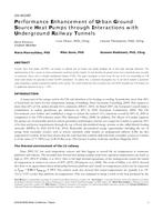 CH-18-C057 — Performance Enhancement of Urban Ground Source Heat Pumps through Interactions with Underground Railway Tunnels