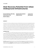 CH-18-C006 — Heat Recovery Potential from Urban Underground Infrastructures