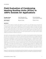 CH-18-C034 — Field Evaluation of Condensing Heating Rooftop Units (RTUs) in 100% Outside Air Applications